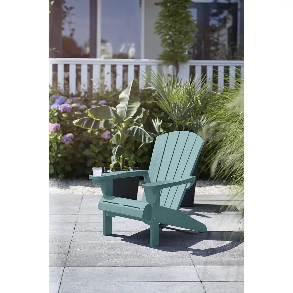 Outdoor Resin Patio Chairs With Cup Holder For Beach Pool