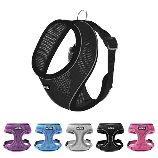 Breathable Dog Harness With Quick Release Buckle Reflective Strips