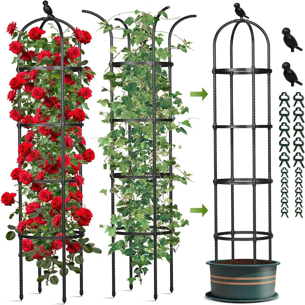 Rustproof Metal Garden Trellis For Tomatoes Roses Grapes Cucumbers