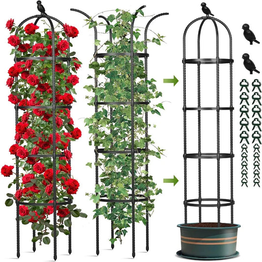 Rustproof Metal Garden Trellis For Tomatoes Roses Grapes Cucumbers