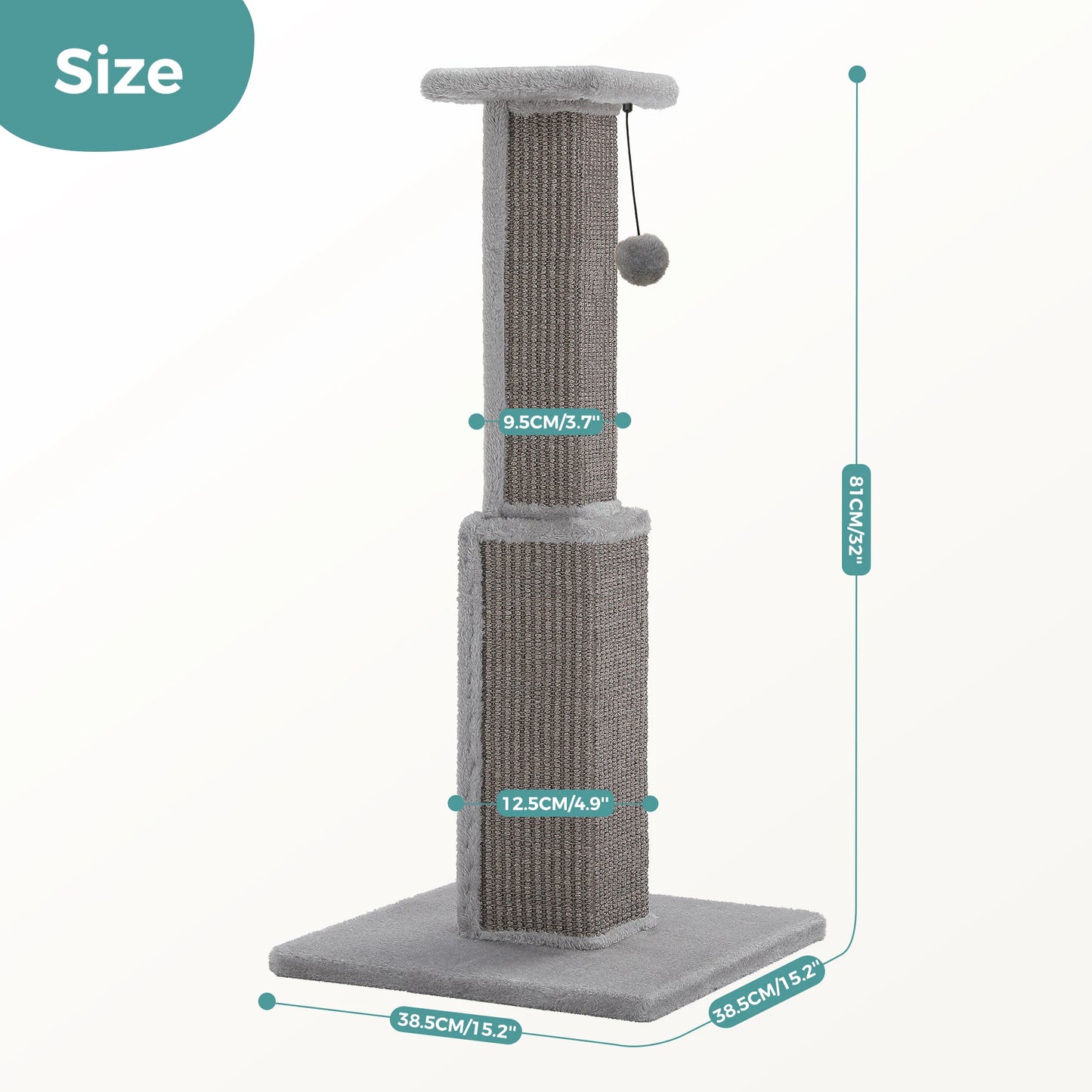 PAWZ Road Cat Scratching Post For Indoor Cats Durable Toy