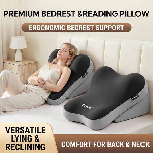 ELHIVE Adjustable Bed Wedge Pillow Memory Foam Backrest