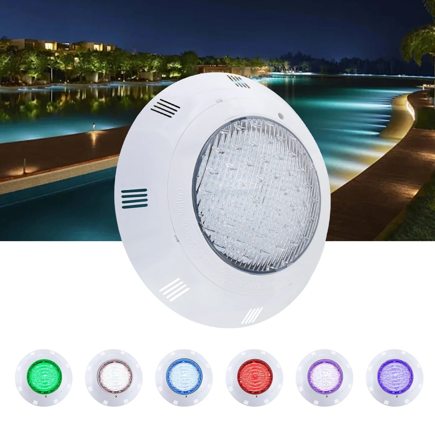36W Underwater Pool Lights AC 12V RGB Swimming Lamp 7 Color Changing IP68 Waterproof Lamp With Remote Controller for Pool Party
