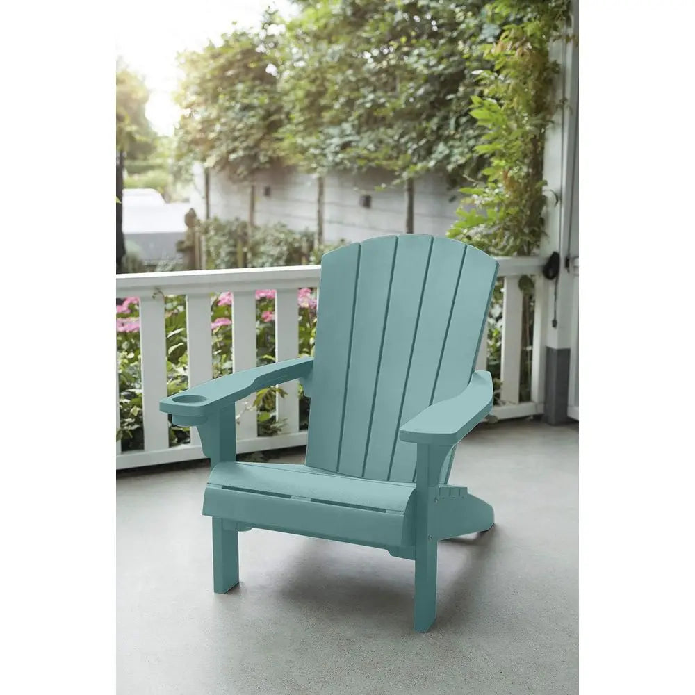 Outdoor Resin Patio Chairs With Cup Holder For Beach Pool