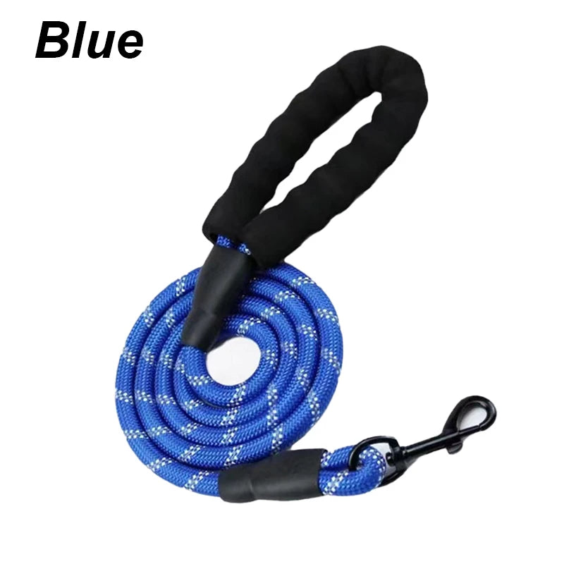 Nylon Reflective Foam Handle Leash For All Dogs Non Slip Adjustable