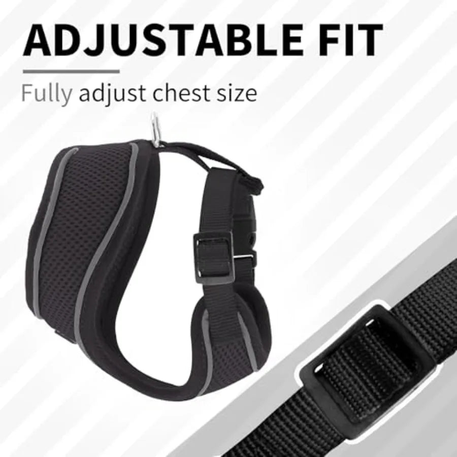 Breathable Dog Harness With Quick Release Buckle Reflective Strips