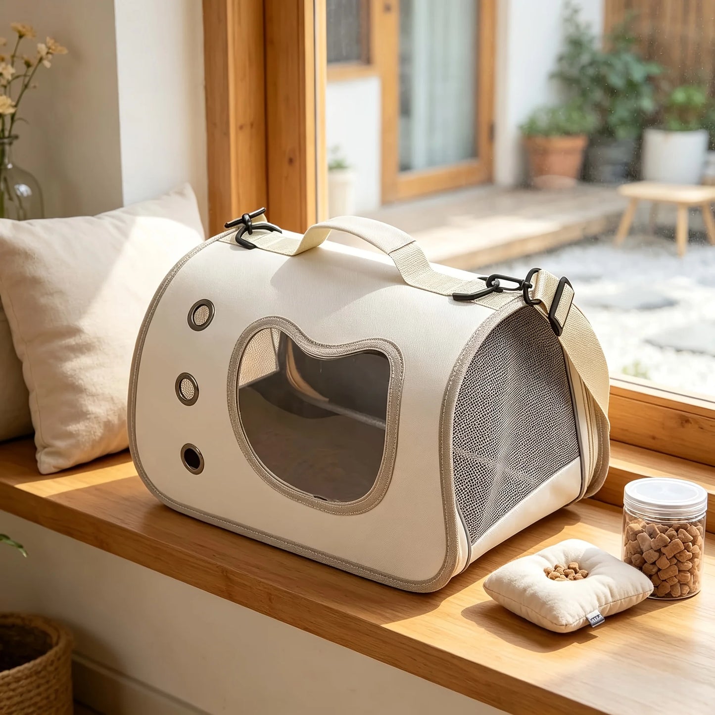 Soft Sided Foldable Pet Carrier Breathable Mesh For Small Pets