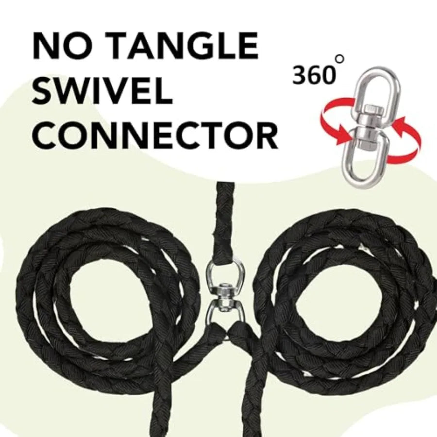 Dual Dog Leash For Two Dogs With Padded Handle TangleFree