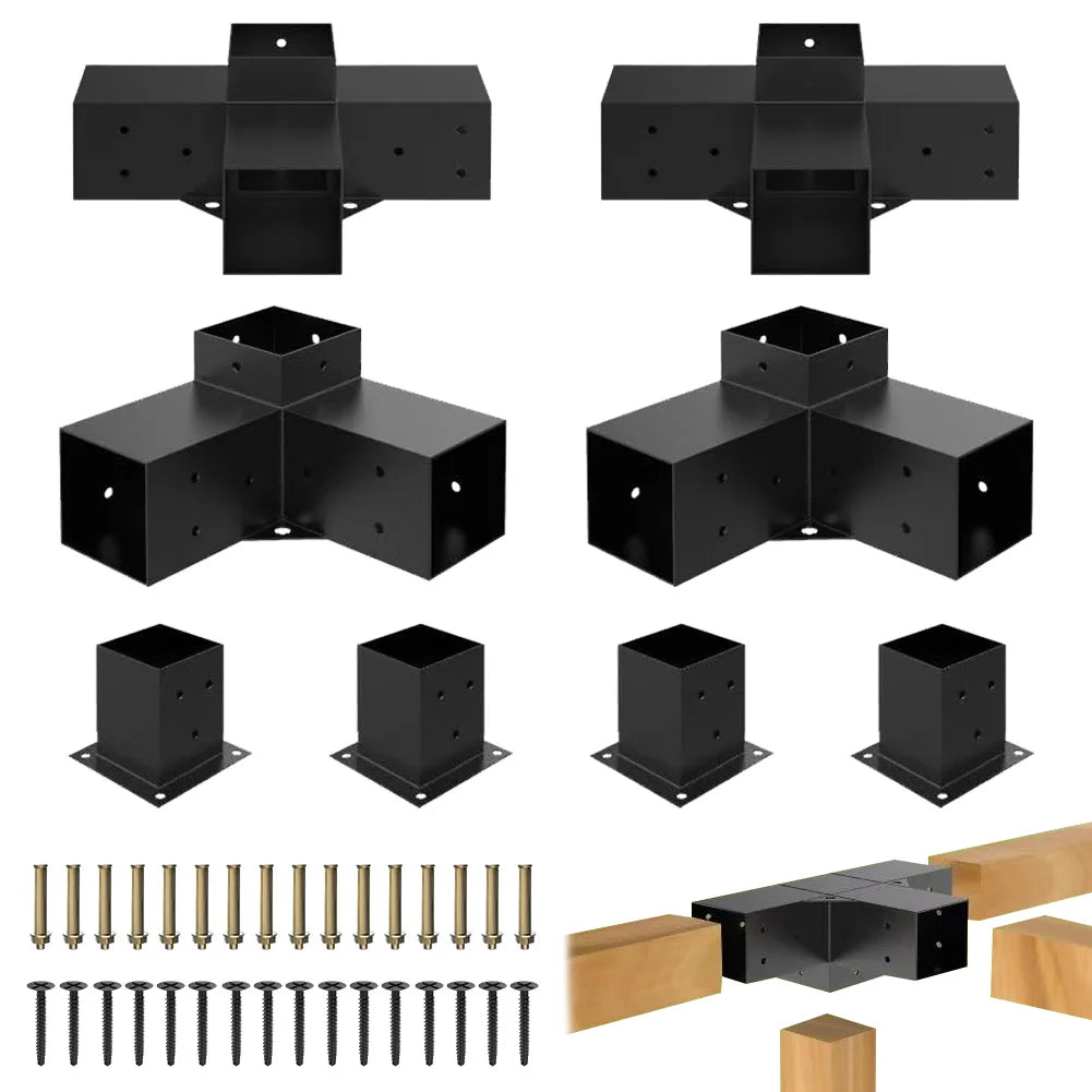 Alloet Pergola Kit With 3 Way Brackets And Screws For Pergolas