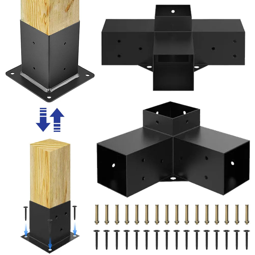 Alloet Pergola Kit With 3 Way Brackets And Screws For Pergolas