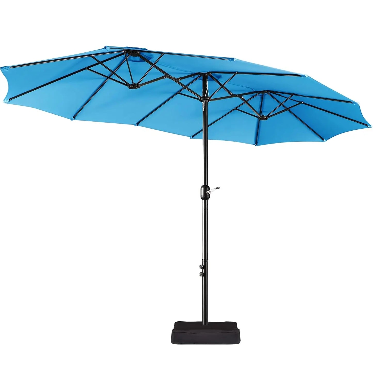 Double Sided Twin Patio Market Umbrella With Base Included