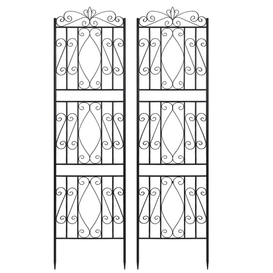 Rustproof Metal Garden Trellis For Climbing Plants 2 Pack