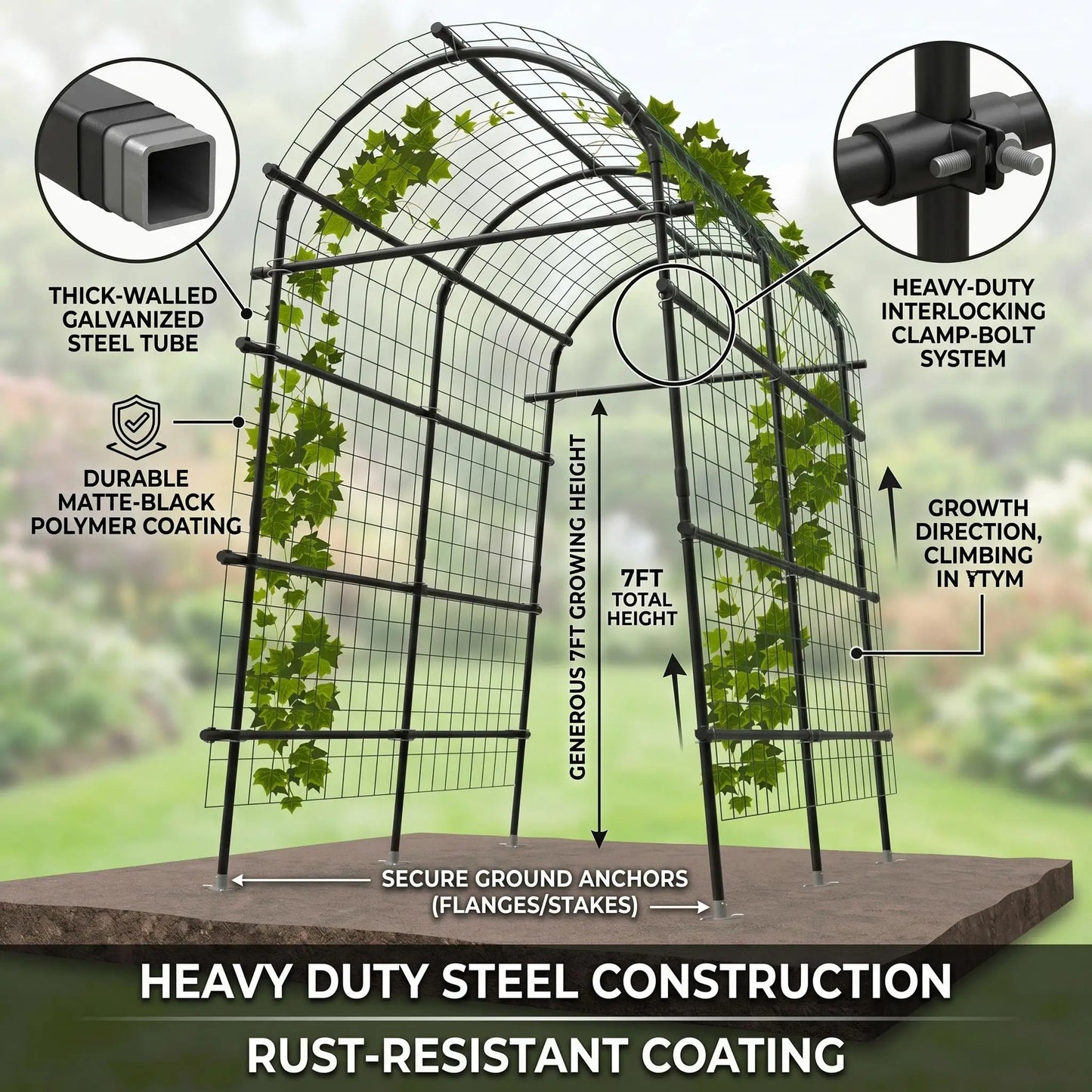 Cucumber Trellis For Raised Bed U Shape Garden Climbing Plants