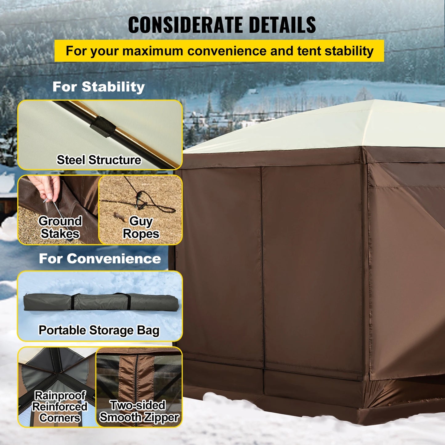 SucceBuy Pop Up Camping Gazebo Shelter For Outdoor Shade And Tents