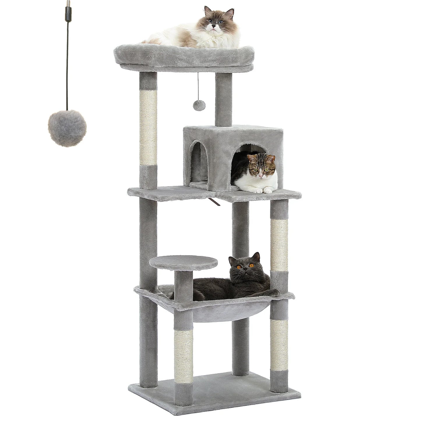 PAWZ Road Five Tier Cat Tree for Indoor Large Cats