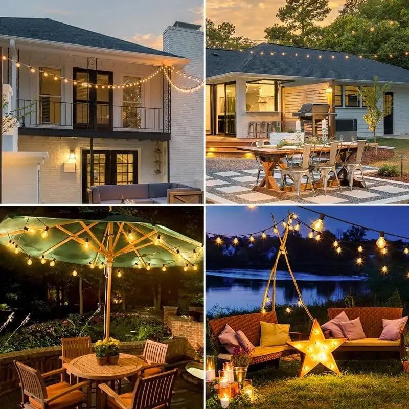 Aiopp Led Globe String Lights Outdoor G40 With US Plug