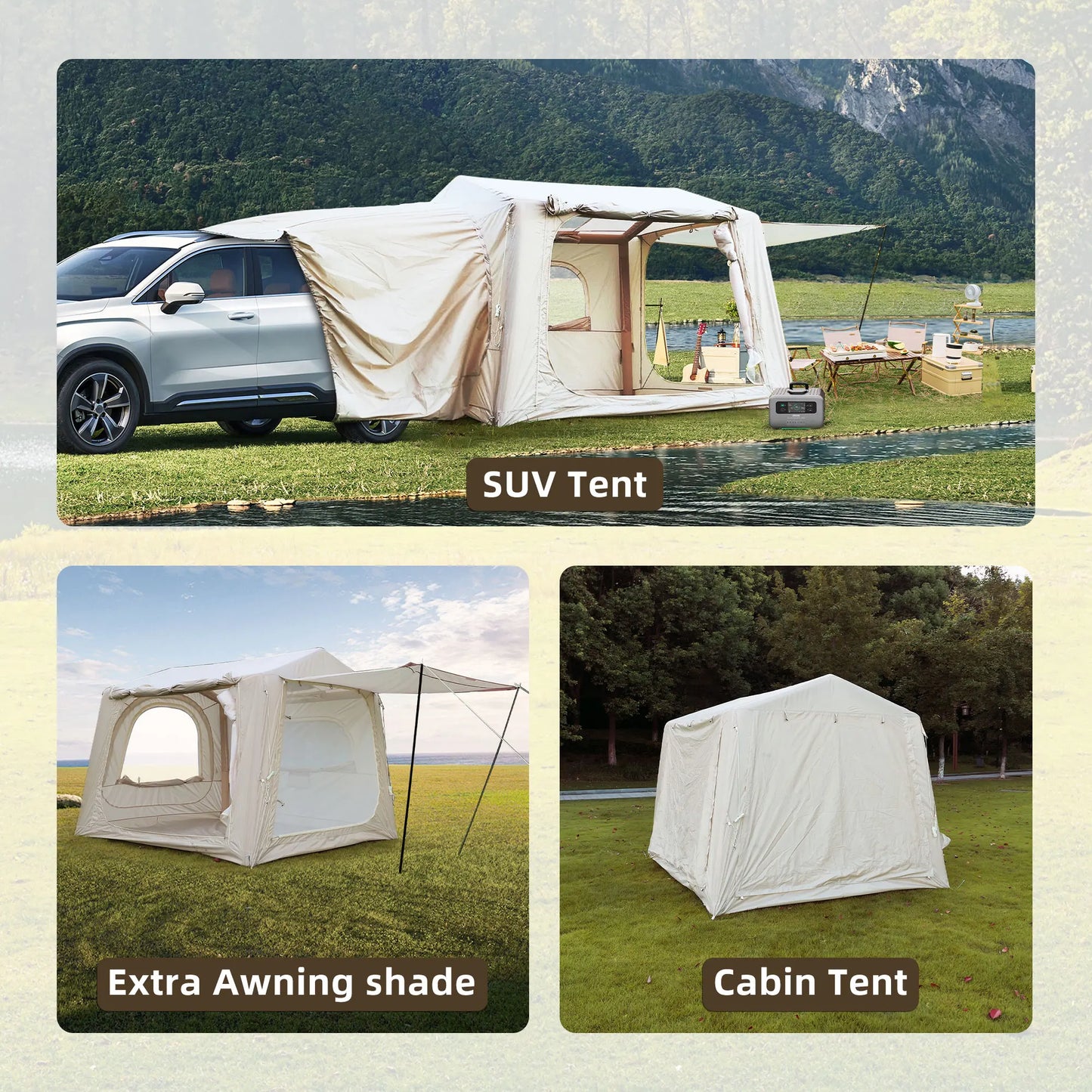 Inflatable Tents for Camping suv tent  Easy Setup Inflatable Tent Waterproof Air Glamping Tents for Camping Adult 4/6/8 Person