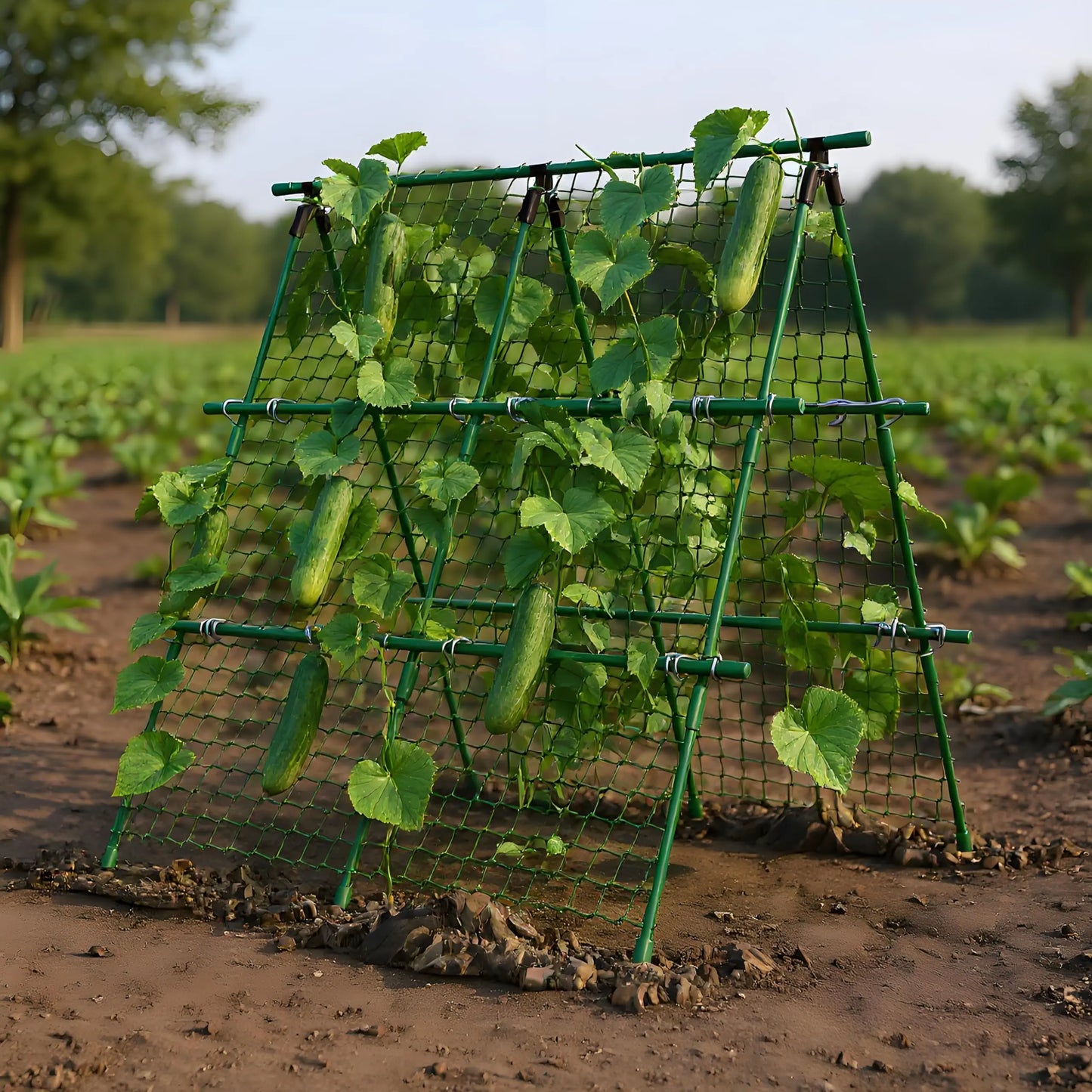 HiMISS Raised Bed Trellis A-Frame Garden Netting for Climbing Vegetables