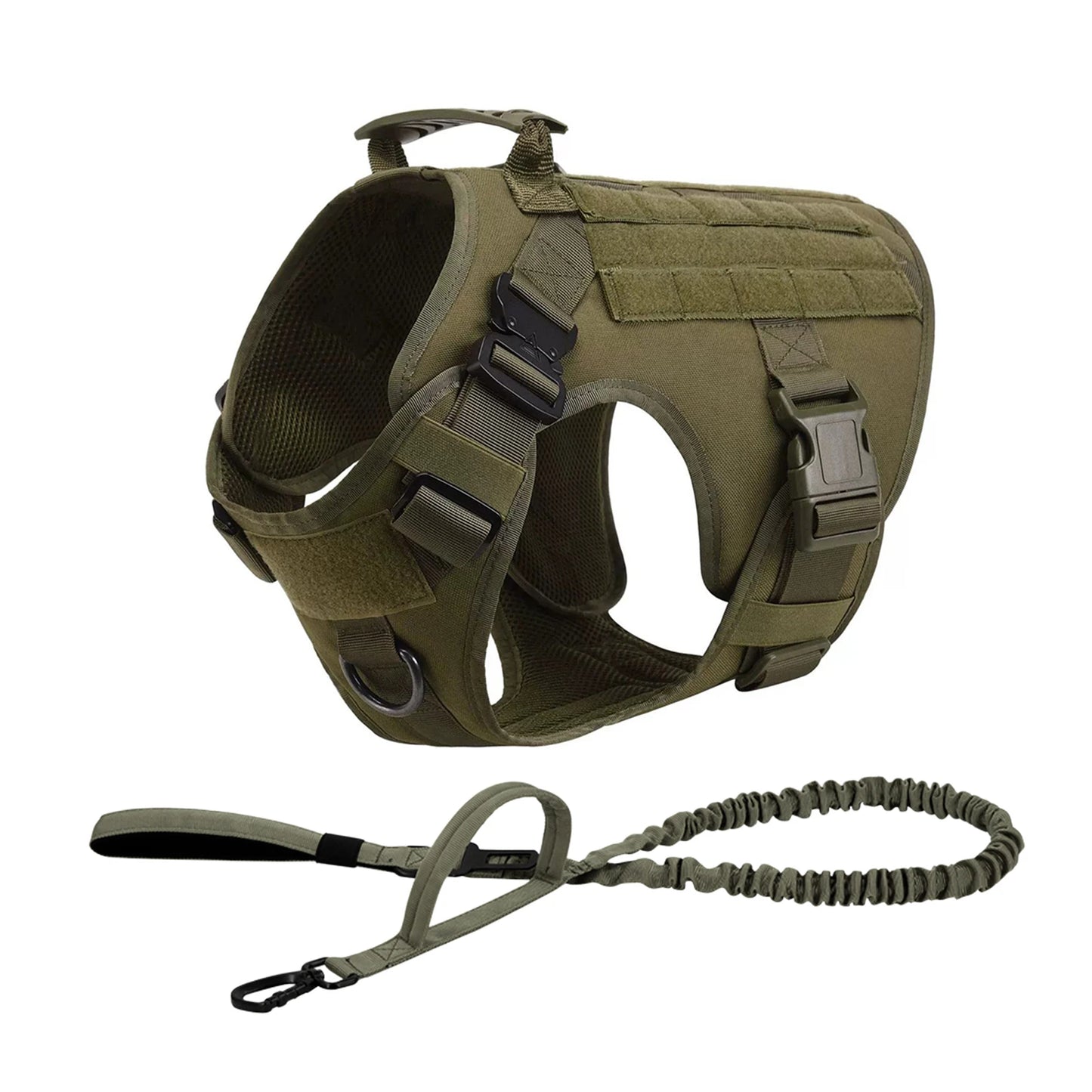 Tactical Dog Harness With Molle Pouches For Medium To Large German Shepherds