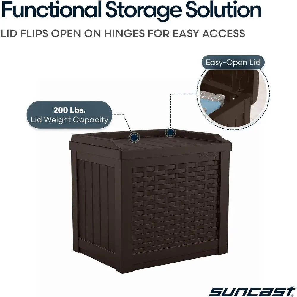 Outdoor Deck Storage Box Weather Resistant Patio Bin Cushions and Tools