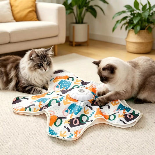 Automatic Interactive Cat Toy Hide And Seek Moving Feather