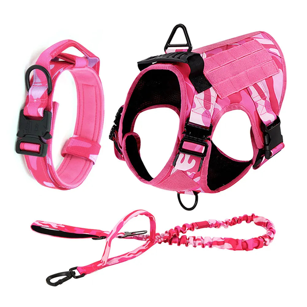Military Camouflage Dog Harness German Shepherd Adjustable Tactical Vest