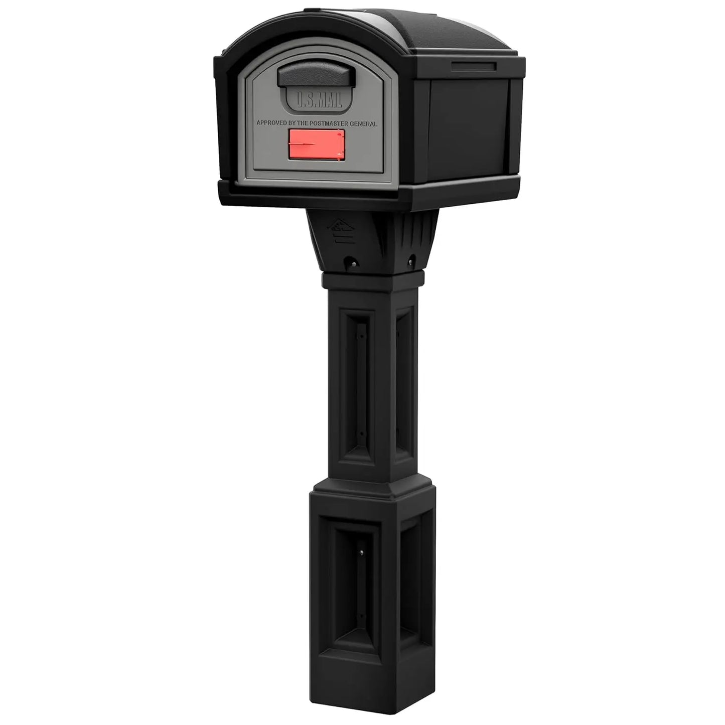 Extra Large Capacity Mailbox & Post Cover, Durable Double-Wall Weather-Resistant Outdoor T4 Size Black, Custom