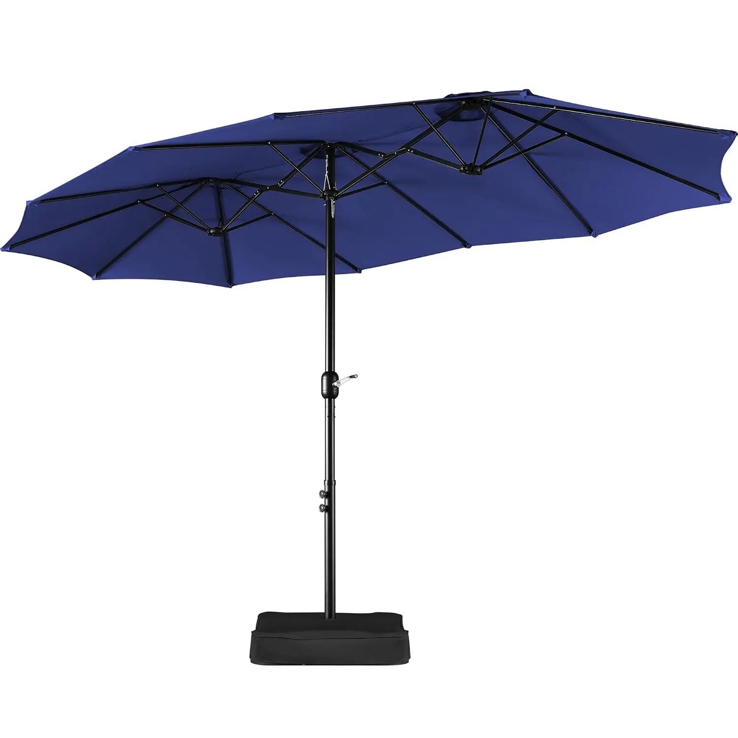 Double Sided Twin Patio Market Umbrella With Base Included
