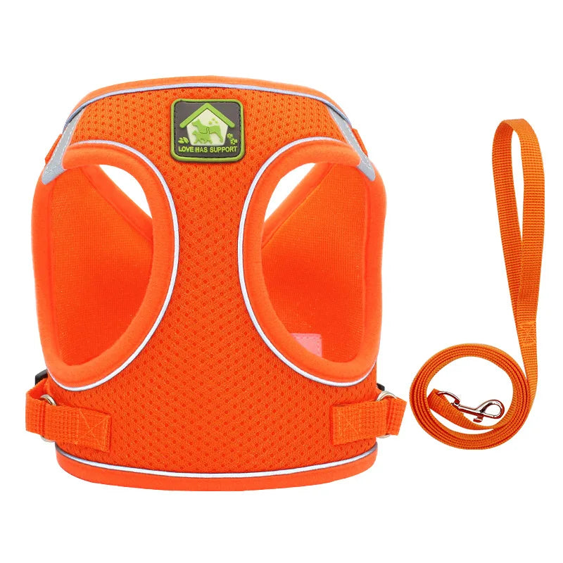 Dog Harness Vest Reflective Breathable Polyester For All Dogs