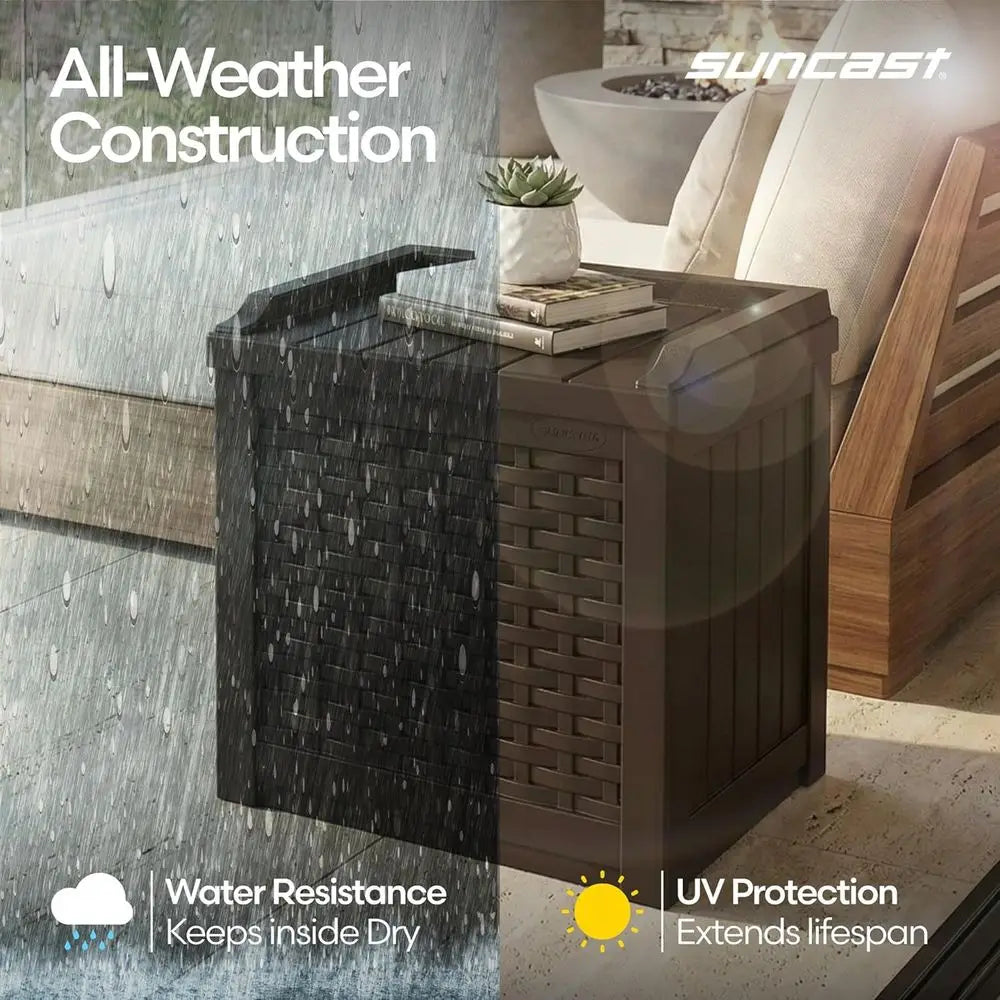 Outdoor Deck Storage Box Weather Resistant Patio Bin Cushions and Tools