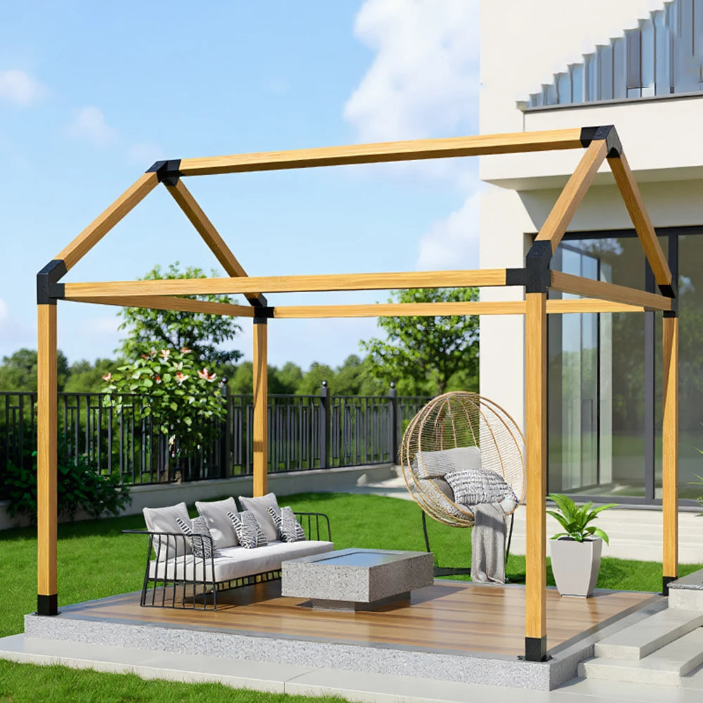 Alloet Pergola Kit With 3 Way Brackets And Screws For Pergolas