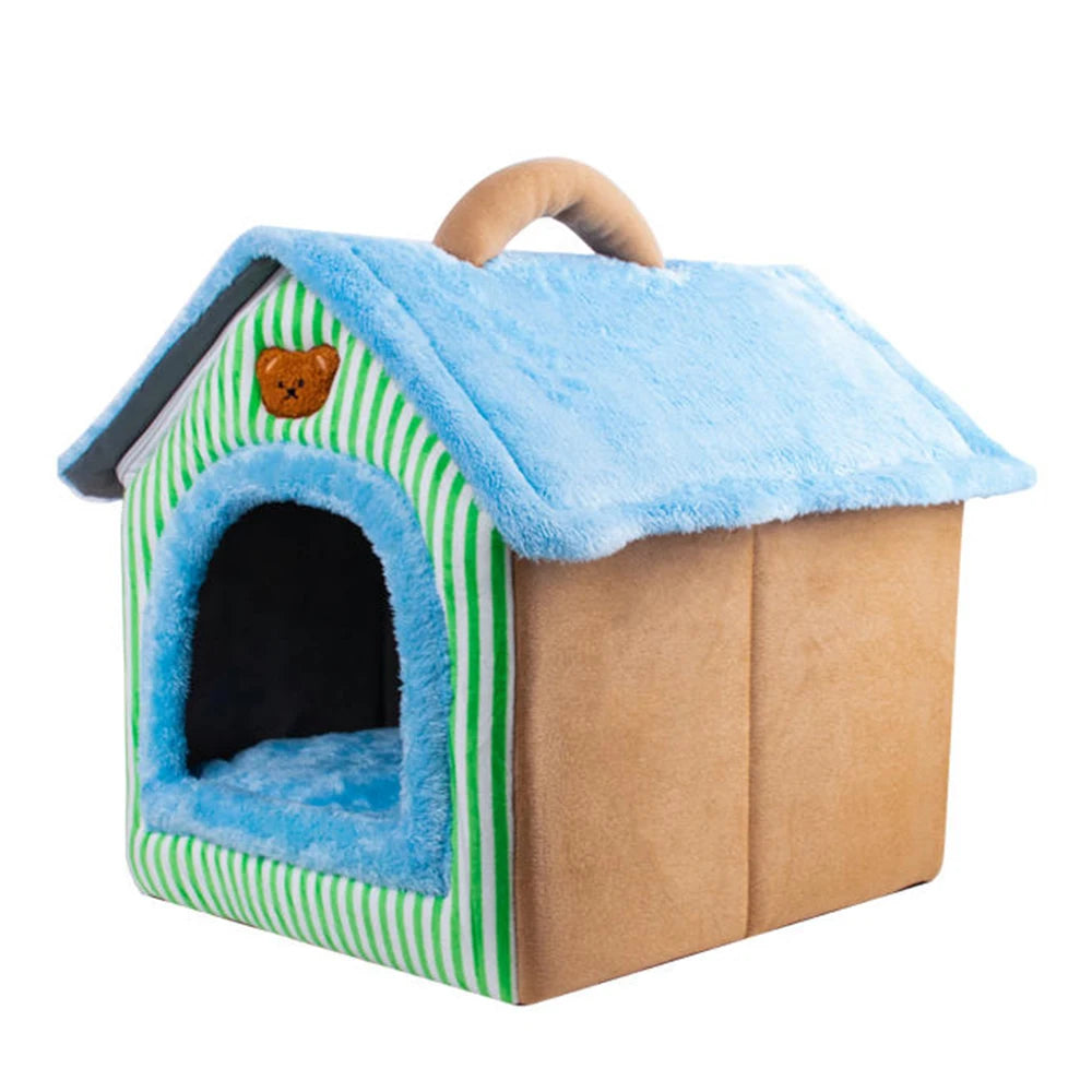 Foldable Pet House Removable Washable Bed for Cats and Dogs
