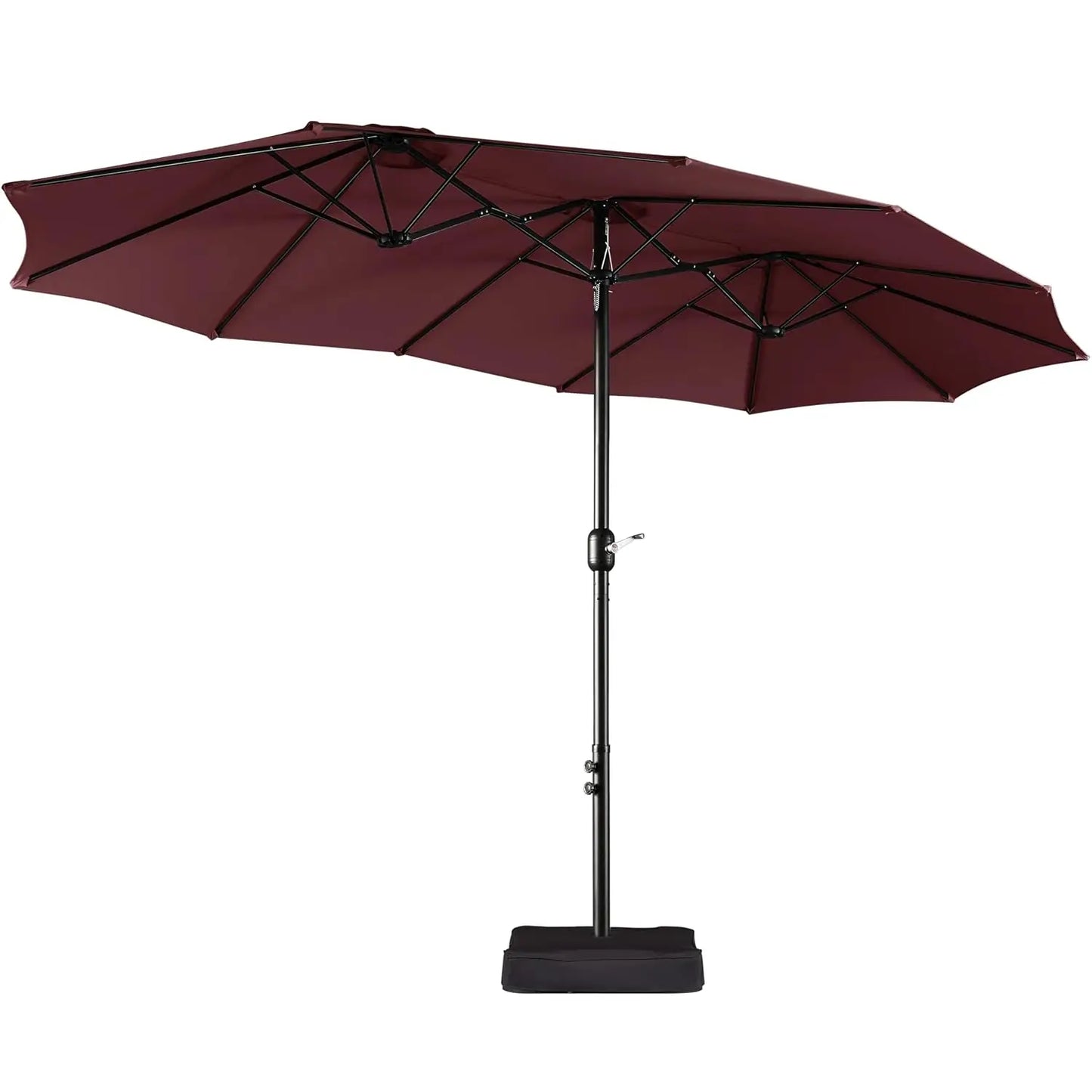 Double Sided Twin Patio Market Umbrella With Base Included