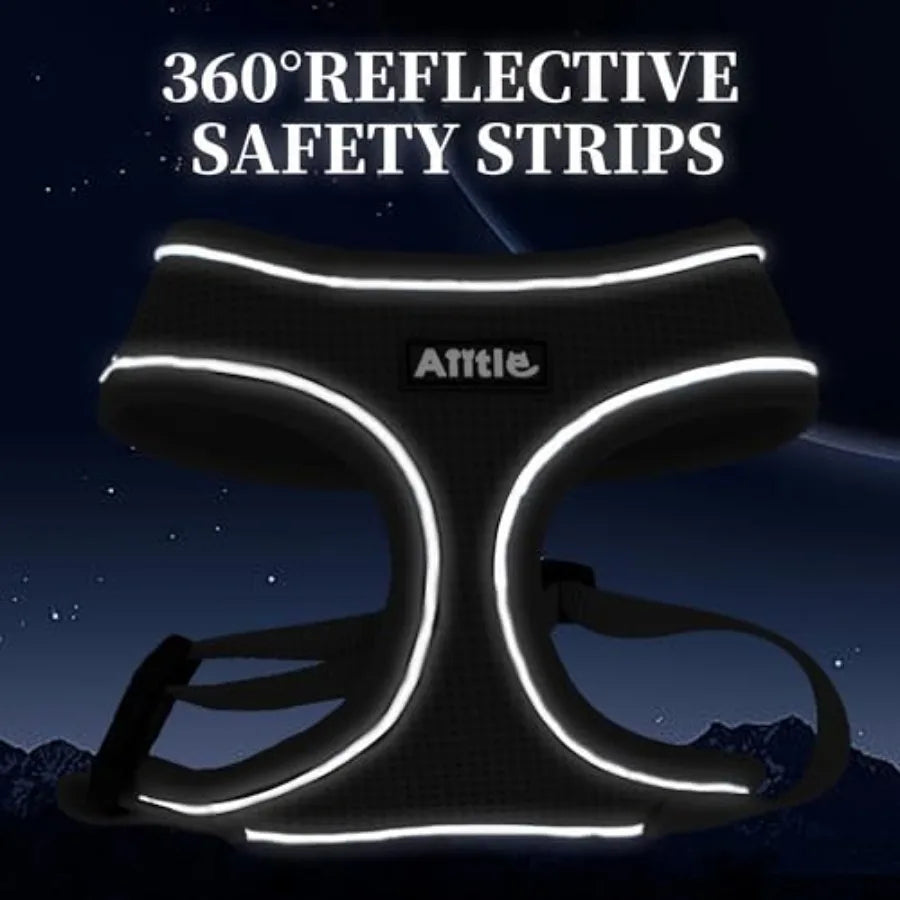 Breathable Dog Harness With Quick Release Buckle Reflective Strips