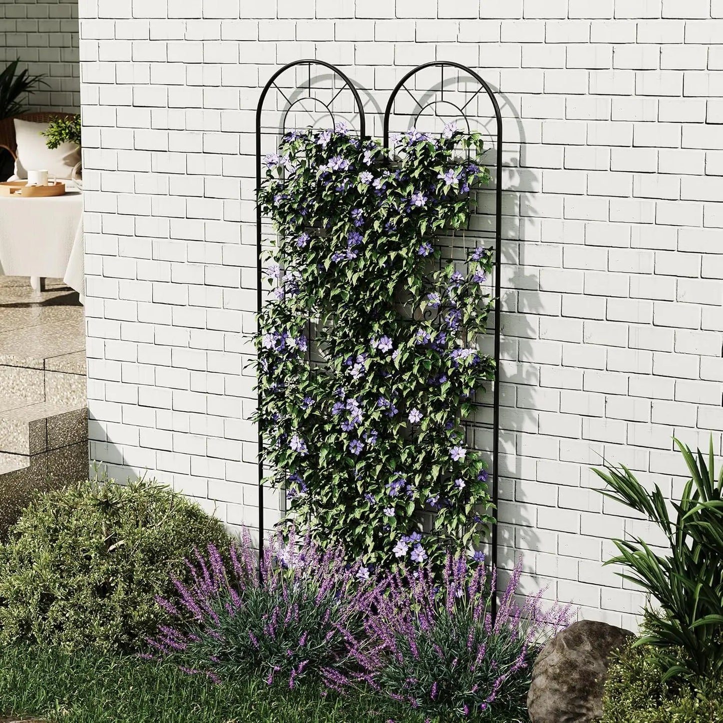 Garden Trellis for Climbing Plants Outdoor, Decorative Garden Trellis for Flowers, Vines & Vegetables, Climbing Plant Support