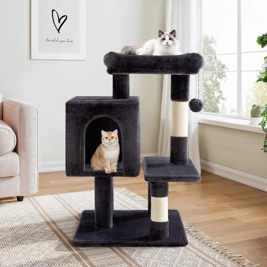 NBVCX Cat Tree Tower With Plush Perches, Condos, Sisal Scratching Posts