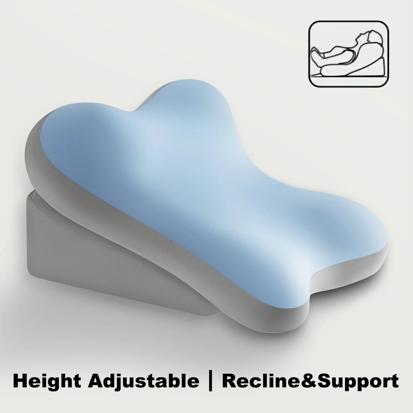 ELHIVE Adjustable Bed Wedge Pillow Memory Foam Backrest