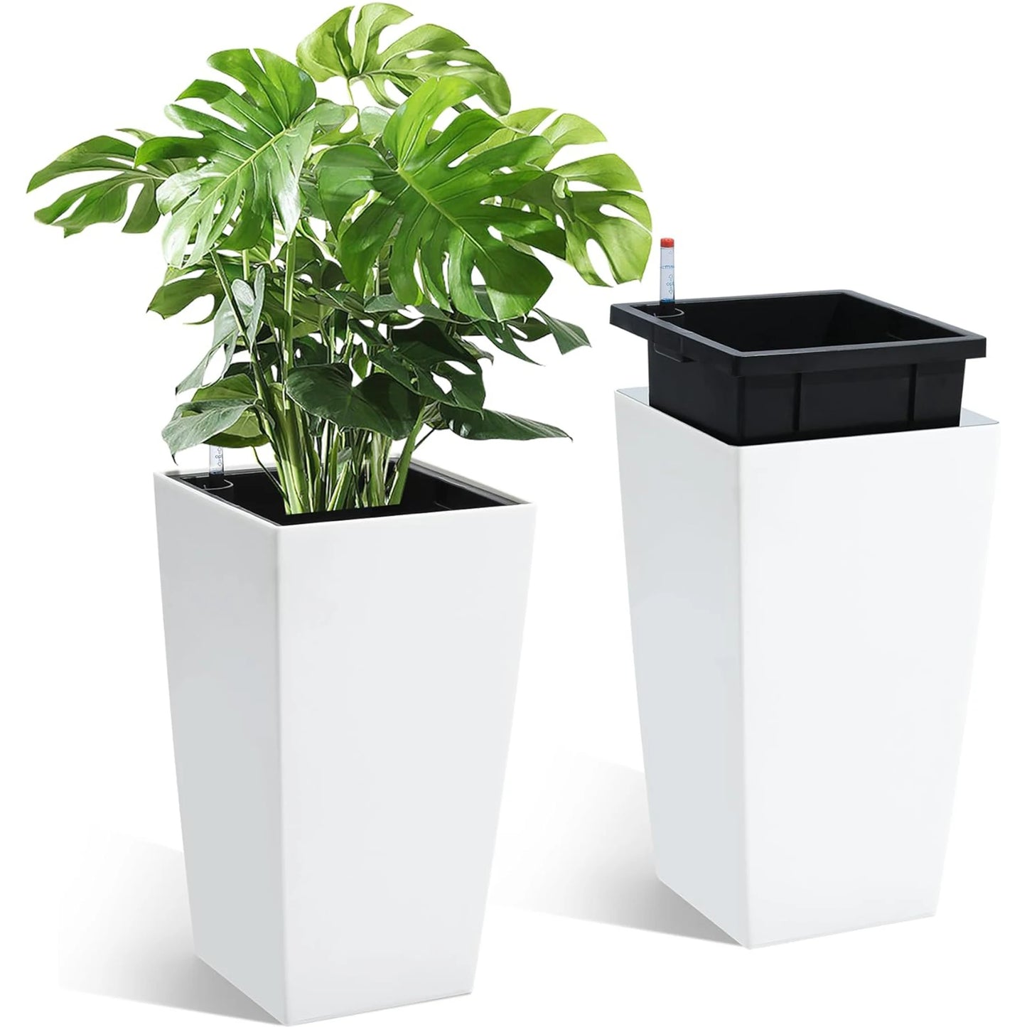 HiMISS Self Watering Planter Set of 2 for Indoor Outdoor