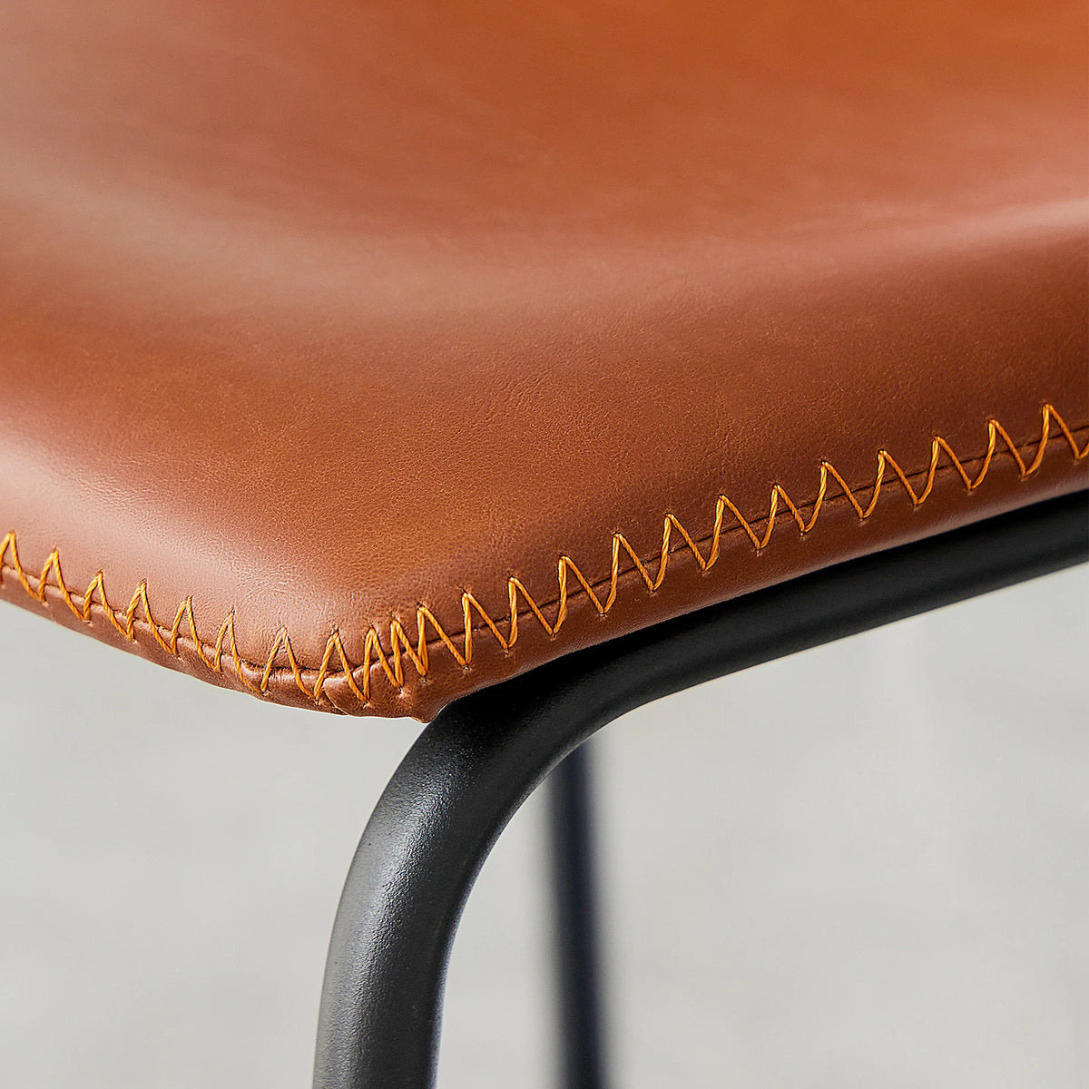JHK Modern Armless Faux Leather Counter Height Bar Stools