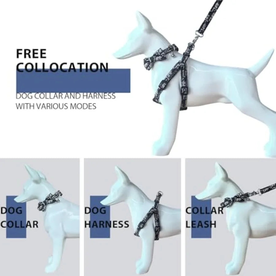Dog Coat and Harness Set, Premium Breathable Harness for Girl Boy Dog, No Pull Easy Walking Pet Harness, Back