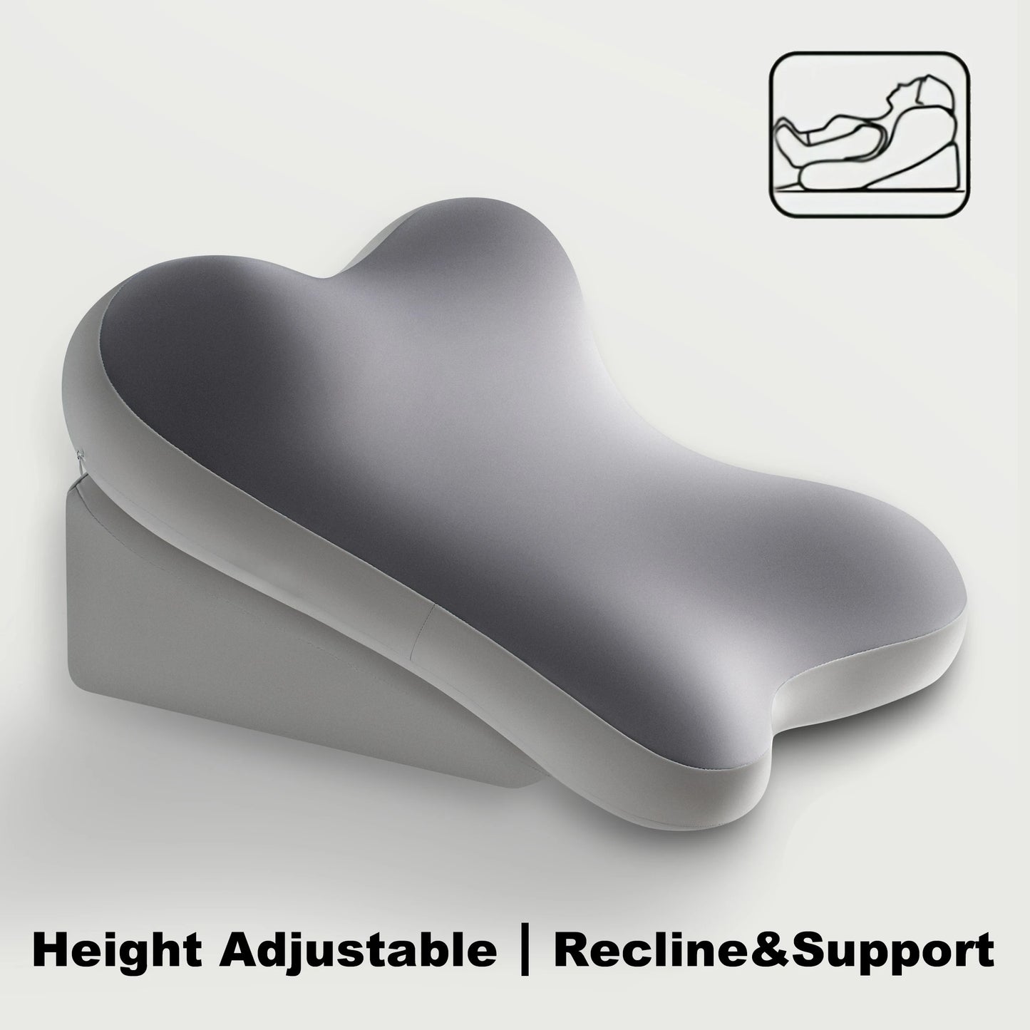 ELHIVE Adjustable Bed Wedge Pillow Memory Foam Backrest