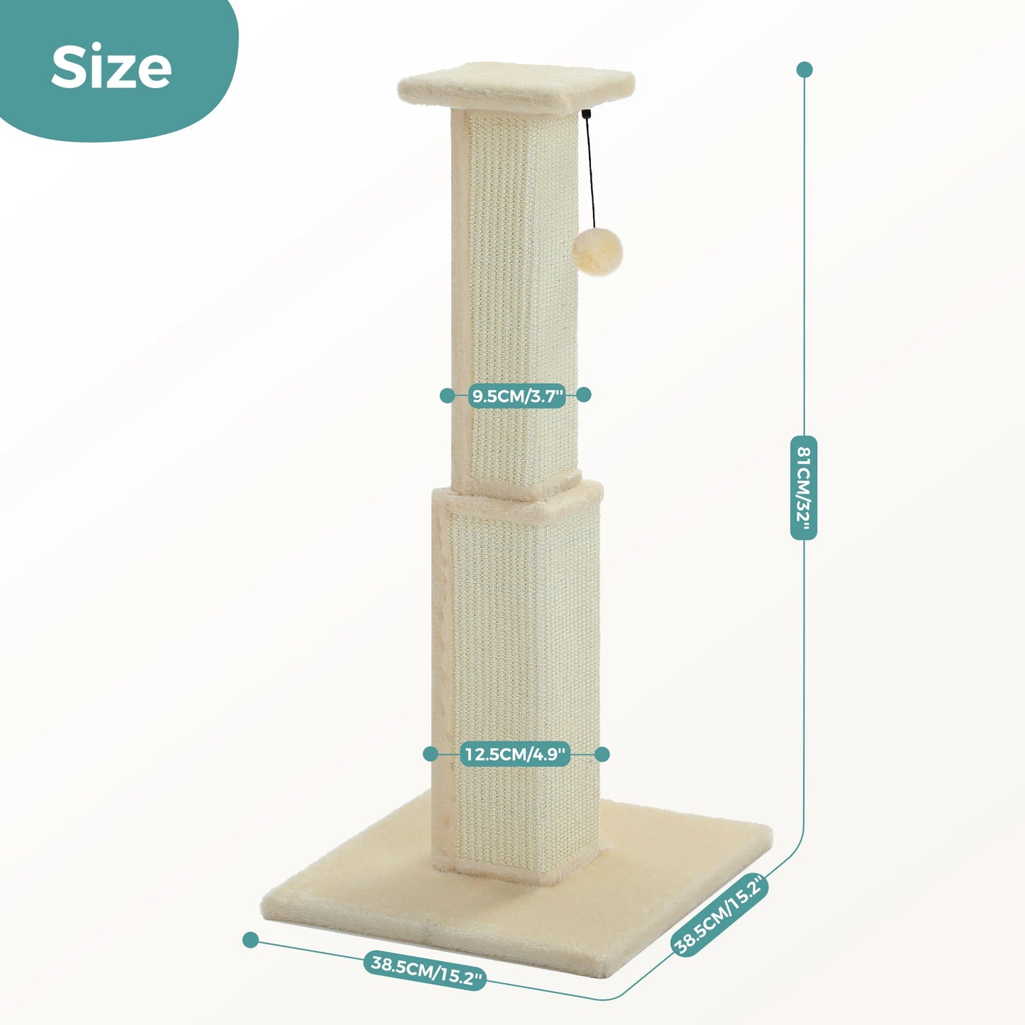 PAWZ Road Cat Scratching Post For Indoor Cats Durable Toy