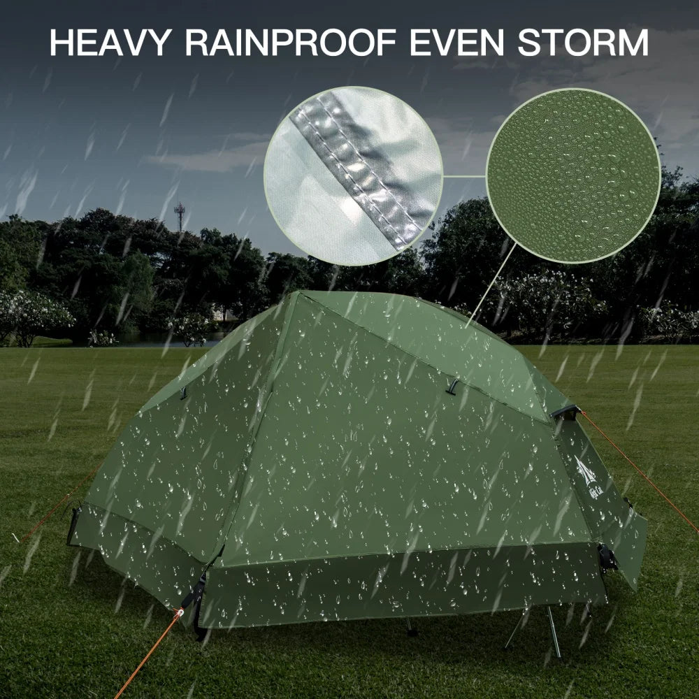 Night Cat Camping Cot Tent - Waterproof 1-Person Off-Ground Combo Cot Bed for Adults Outdoor Camping Fishing Hunting Portable Easy Set-up Tent