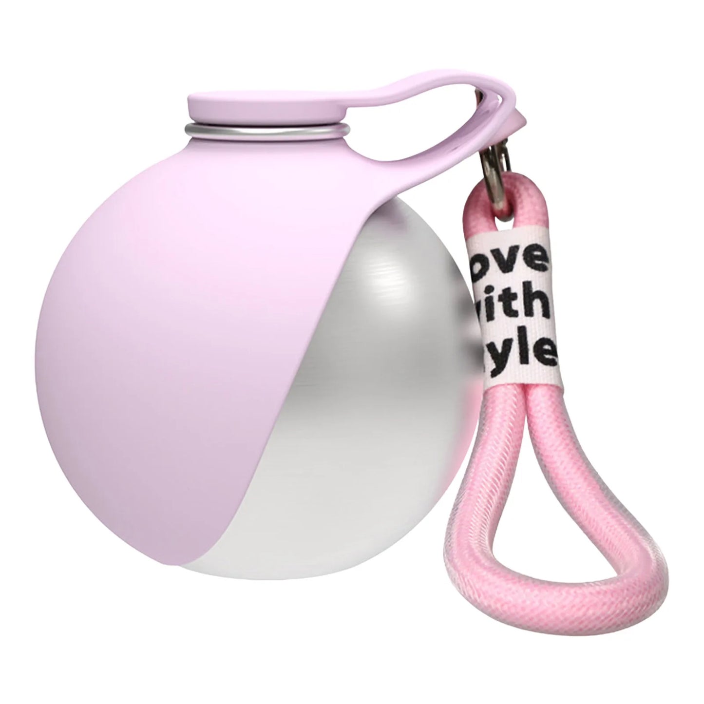 Portable Dog Water Bottle With Silicone Bowl Stainless Steel