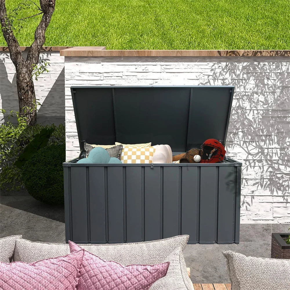 Outdoor Waterproof Storage Deck Box Lockable For Garden Tools Cushions