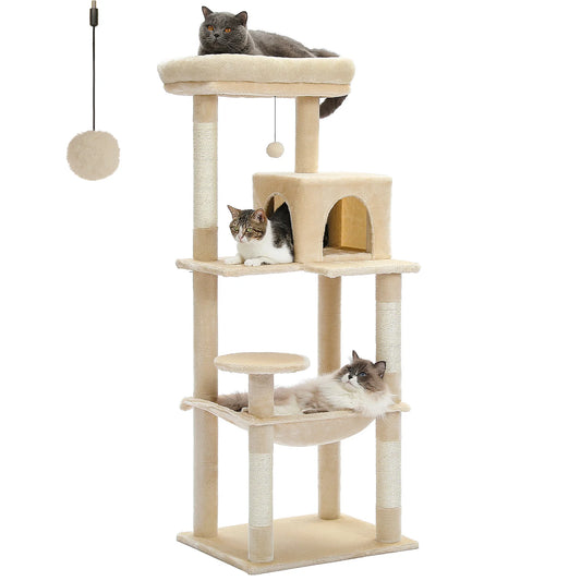 PAWZ Road Five Tier Cat Tree for Indoor Large Cats