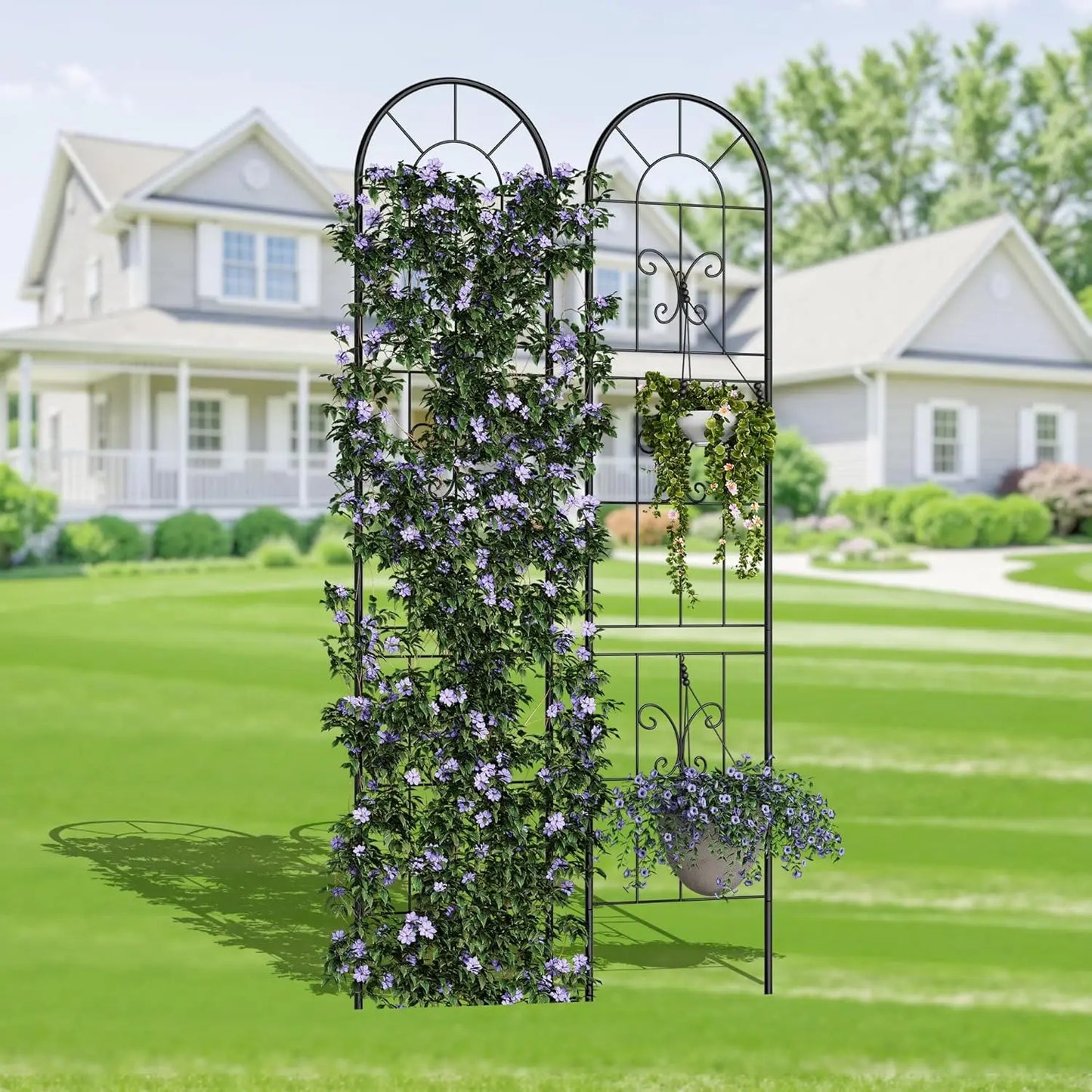 Garden Trellis for Climbing Plants Outdoor, Decorative Garden Trellis for Flowers, Vines & Vegetables, Climbing Plant Support