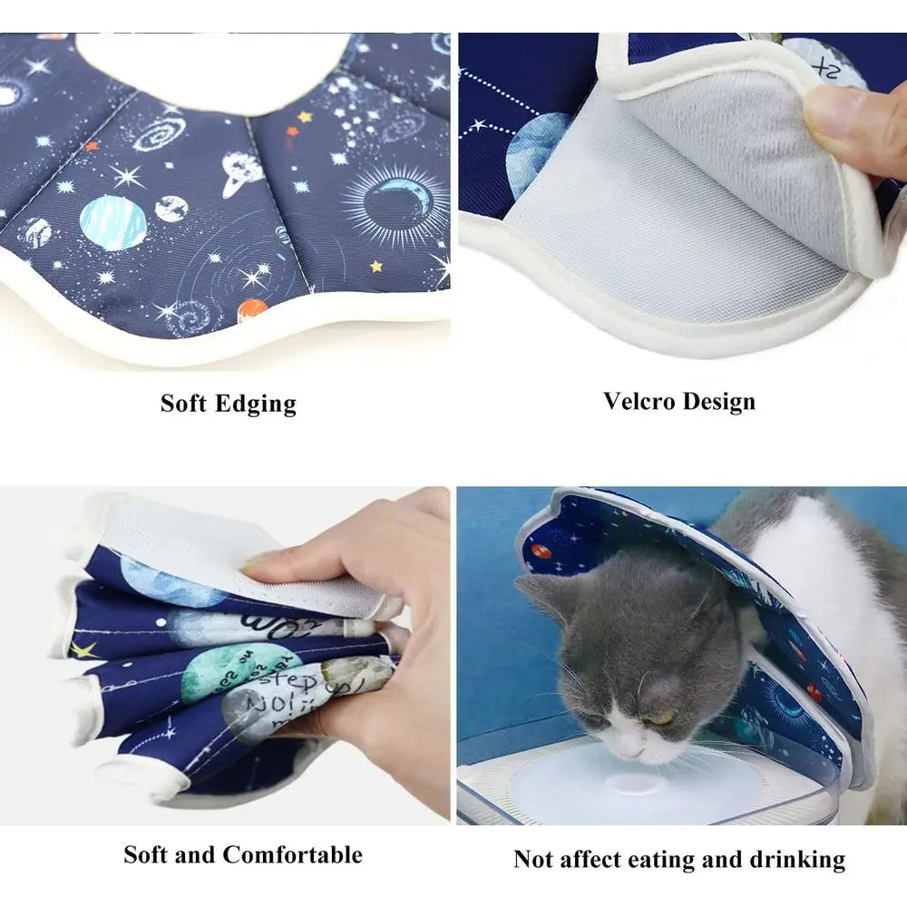 Adjustable Recovery Collar For Postoperative Care Cat Elizabethan Collar