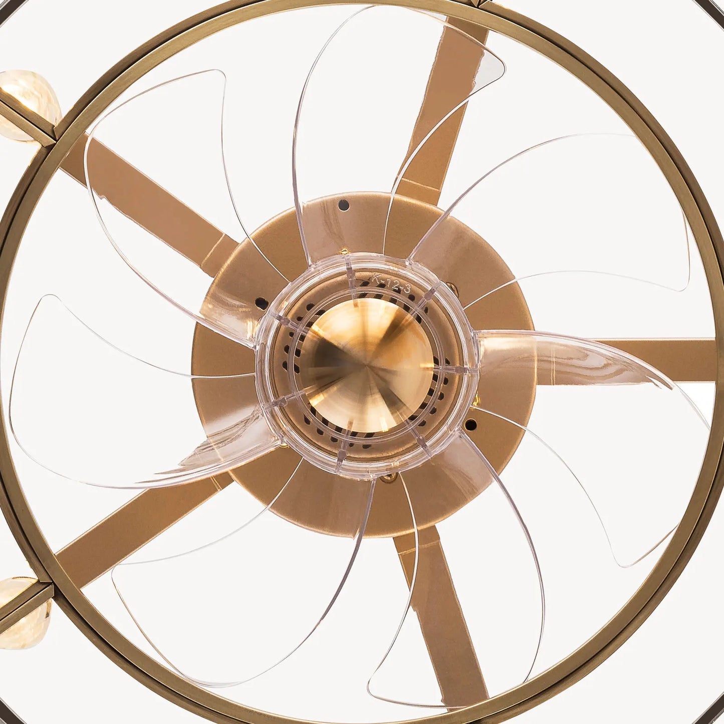 Indoor Ceiling Decoration Fixture, Caged Ceiling Fan Light, 18 Inch Gold Reversible Fan Light, Fan Light for Bedroom & Dining Room Daily Use