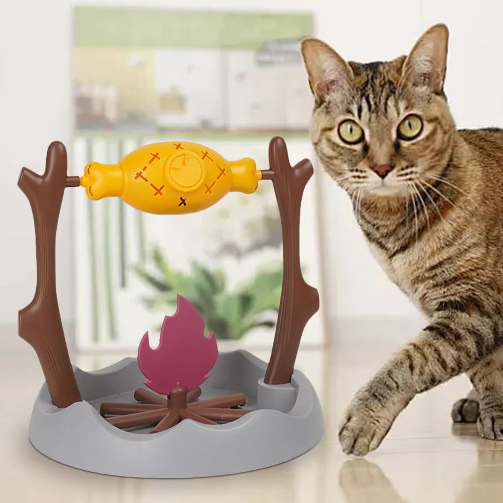 Cat Treat Dispenser Slow Feeder Rotating Toy For Cats And Dogs
